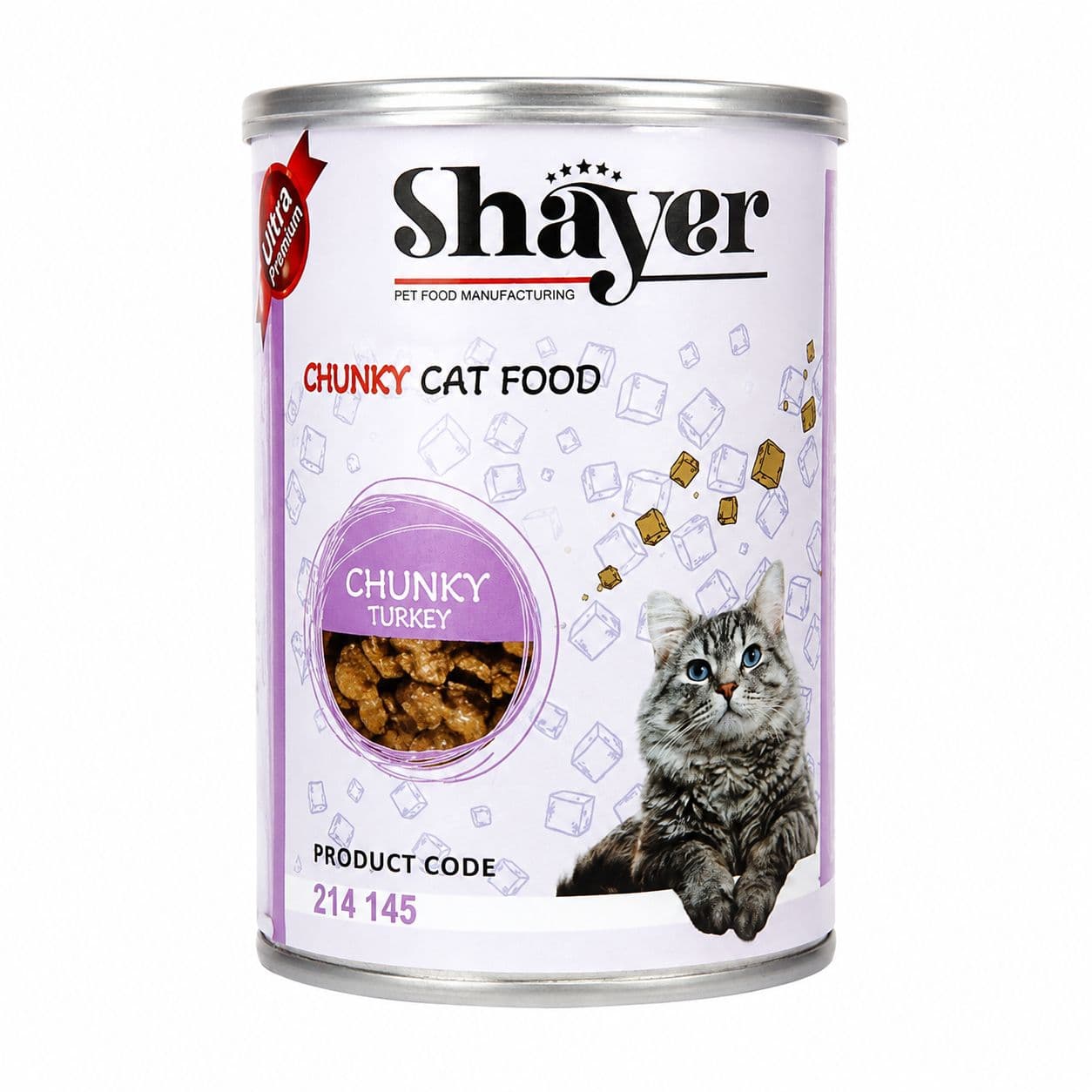 کنسرو گربه شایر طعم بوقلمون مدل CHUNKY(400 گرمی) — تصویر ۲