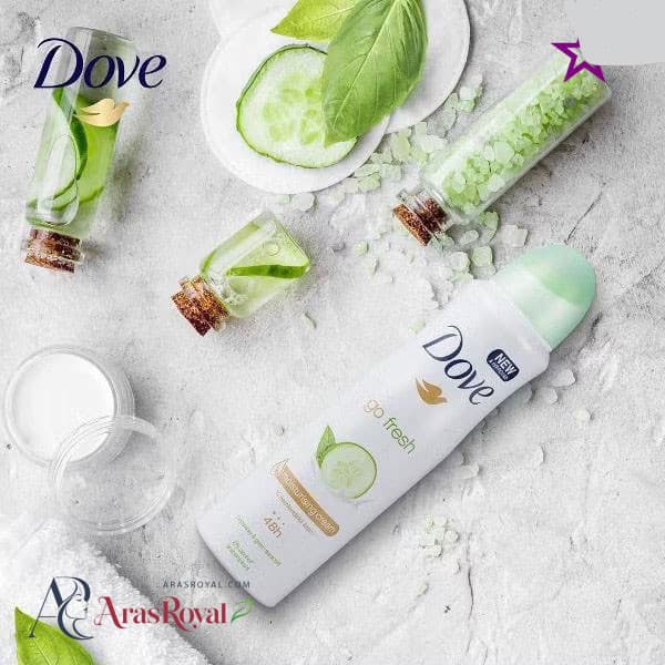 اسپری ضد تعریق داو Dove مدل Even Tone خیار و چای سبز انگلیس حجم 250 میل — تصویر ۲