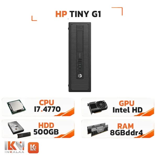 مینی کیس استوک hp مدل EliteDesk G1 پردازنده Core i7 نسل 4 رم 4GB حافظه 500GB گرافیک Intel — تصویر ۶