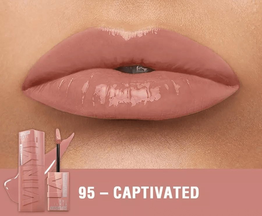 رژ لب مایع براق میبلین Super Stay Vinyl Ink شماره 95 CAPTIVATED — تصویر ۱۰