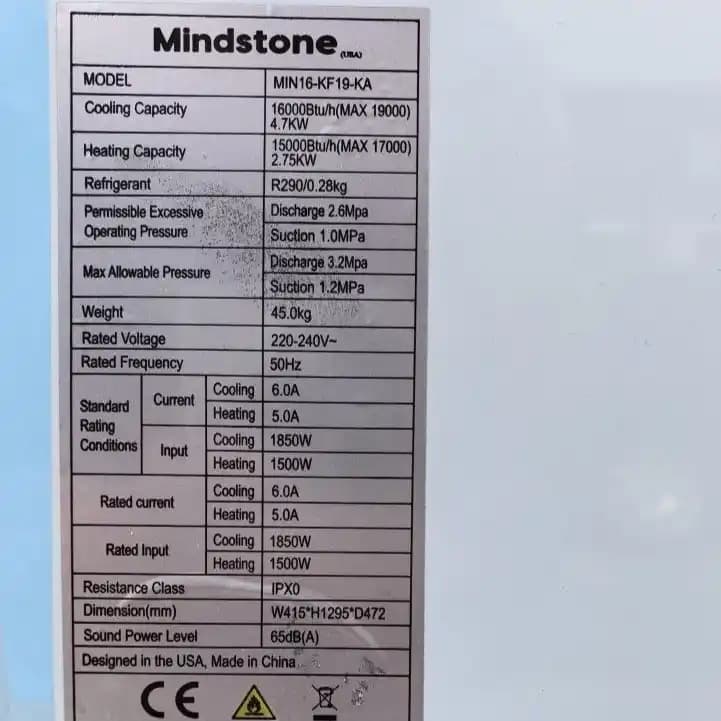کولر گازی پرتابل میندستون 19هزار مدل MIN16-KF19-KA — تصویر ۲