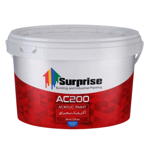 رنگ اکریلیک سورپرایز نیمه براق کد AC200 دبه 12 کیلویی