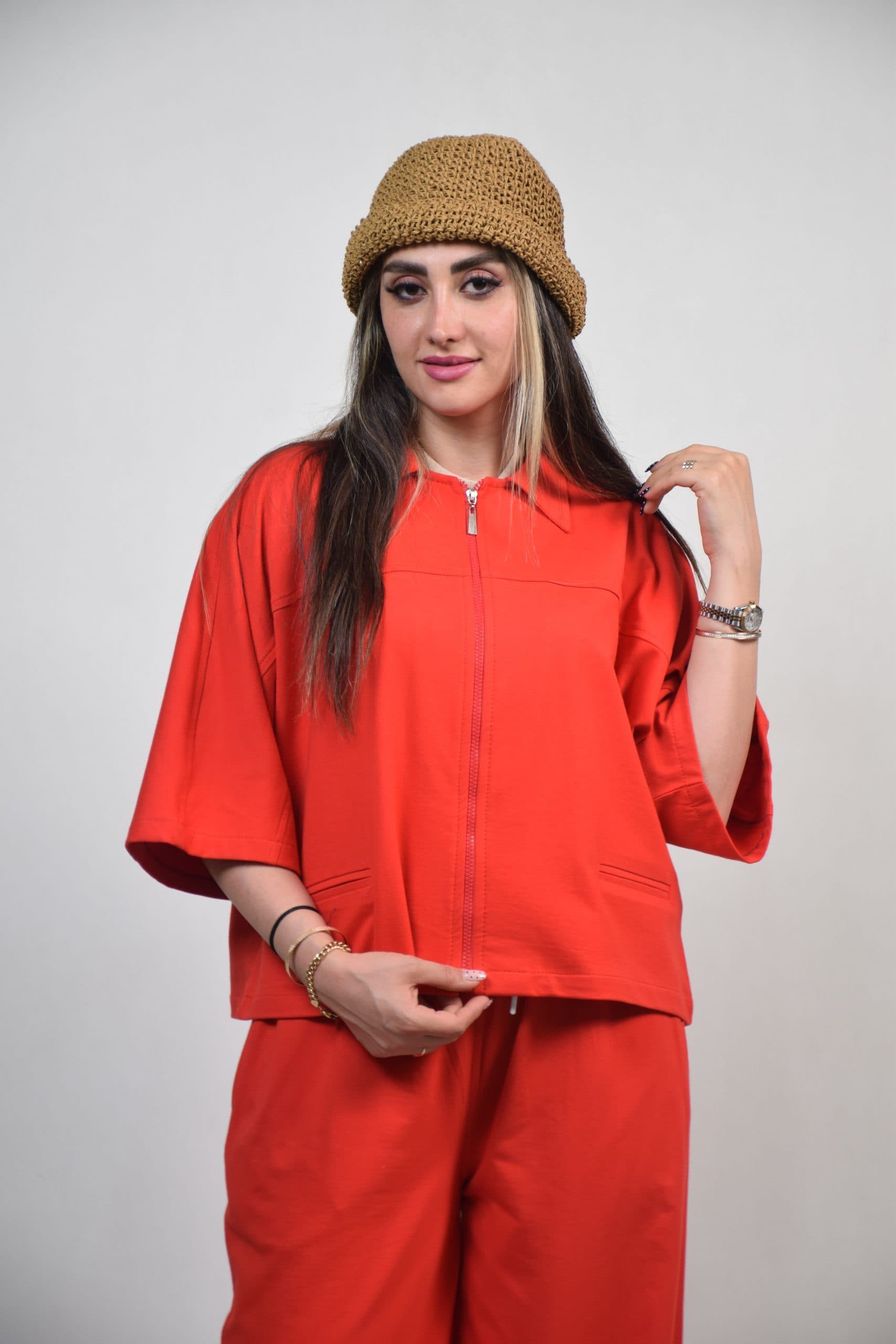 ست شومیز باکسی و شلوار جاگر آوینا — تصویر ۷