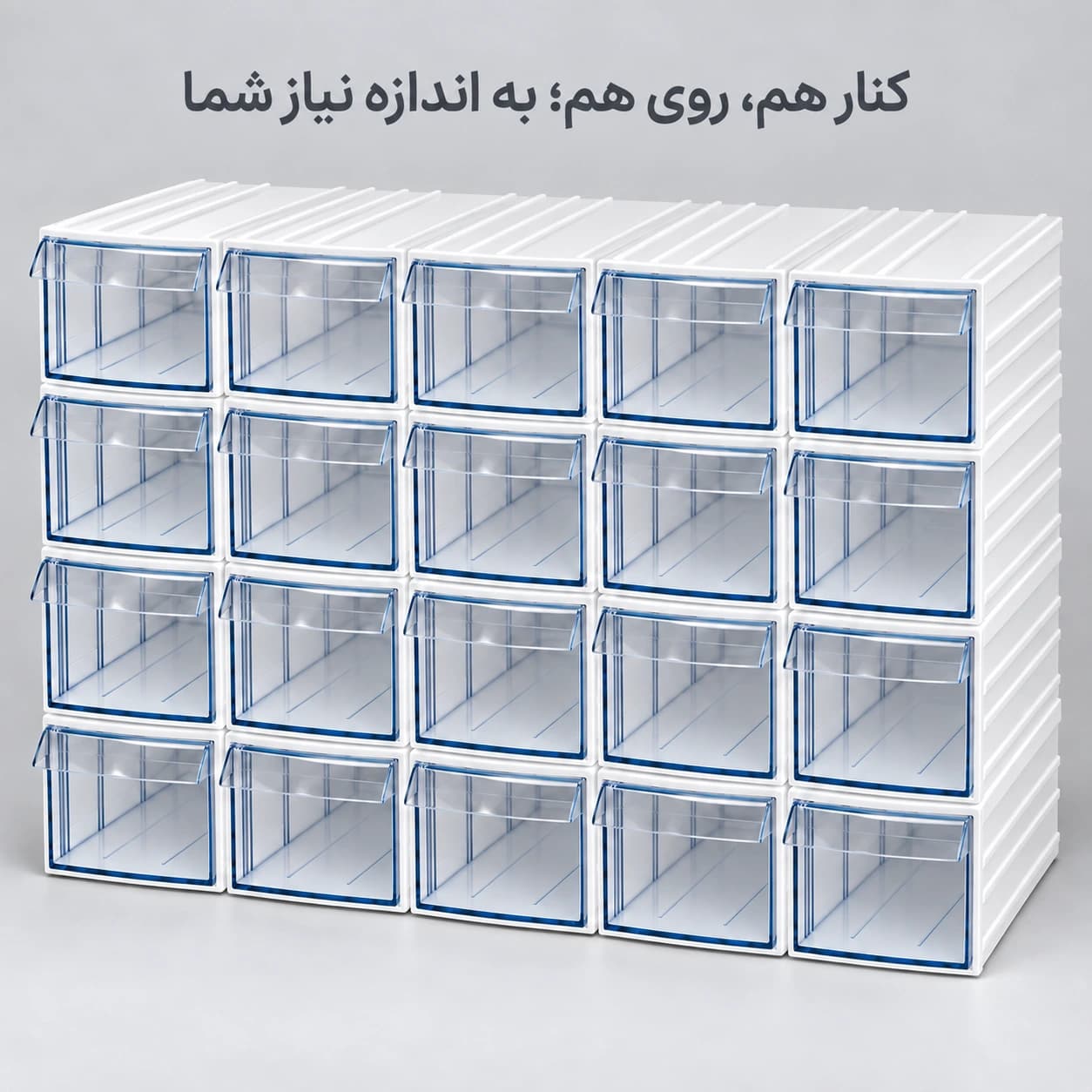 فایل کشویی پلاستیکی آریا پالت تک کشو مدل 201 — تصویر ۴