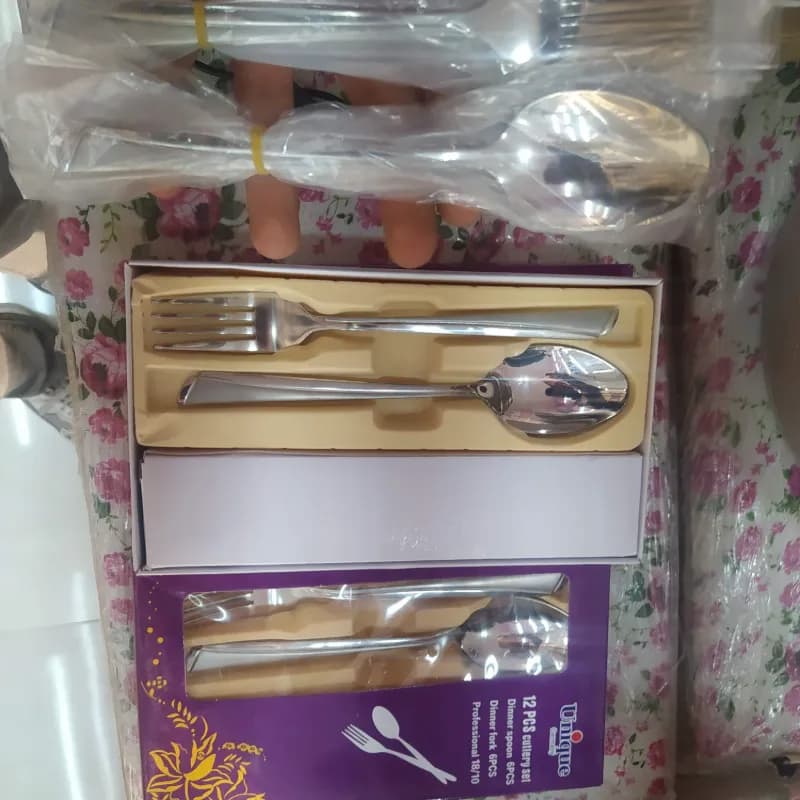 ست قاشق و چنگال یونیک 12 عددی طرح ناخنی — تصویر ۴
