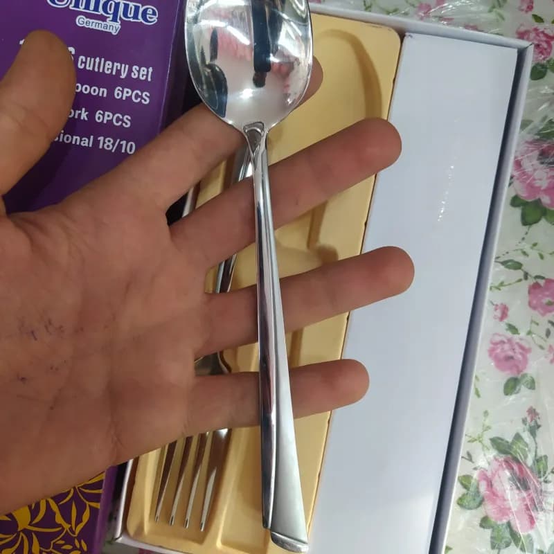 ست قاشق و چنگال یونیک 12 عددی طرح ناخنی — تصویر ۳