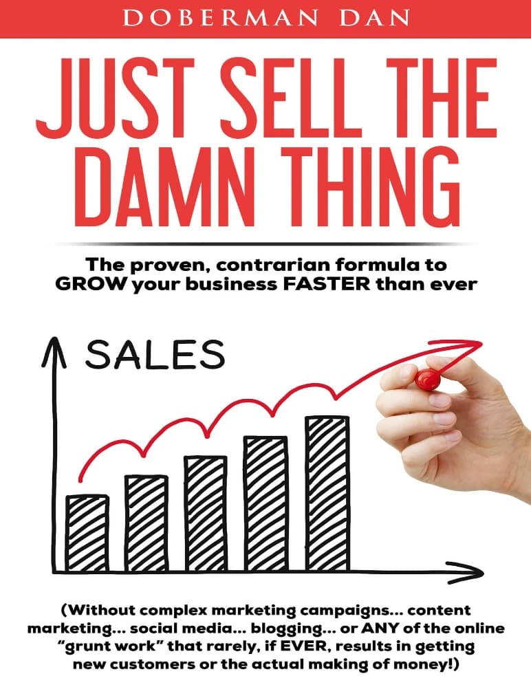 کتاب Just Sell the Damn Thing (فقط آن لعنتی را بفروش) نسخه PDF انگلیسی | نویسنده Doberman Dan (دابرمن دن)