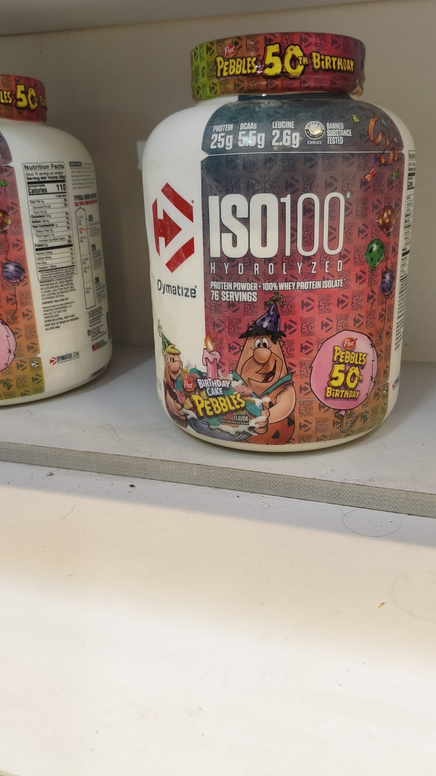 وی ایزوله دایماتیز طعم کیک تولد تاریخ بلند ایزو ۱۰۰ اورجینال DYMATIZE ISO 100 5LB