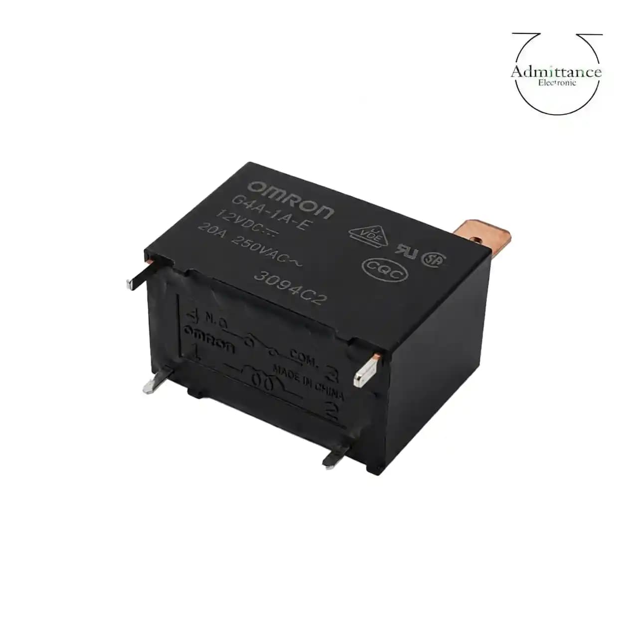 رله شاخک دار امرون 12 ولت 20 آمپر 4 پایه OMRON G4A-1A-E — تصویر ۲