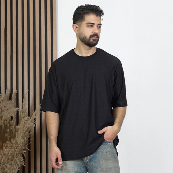 تیشرت بیسکویتی سایز بزرگ کد6862 — تصویر ۲