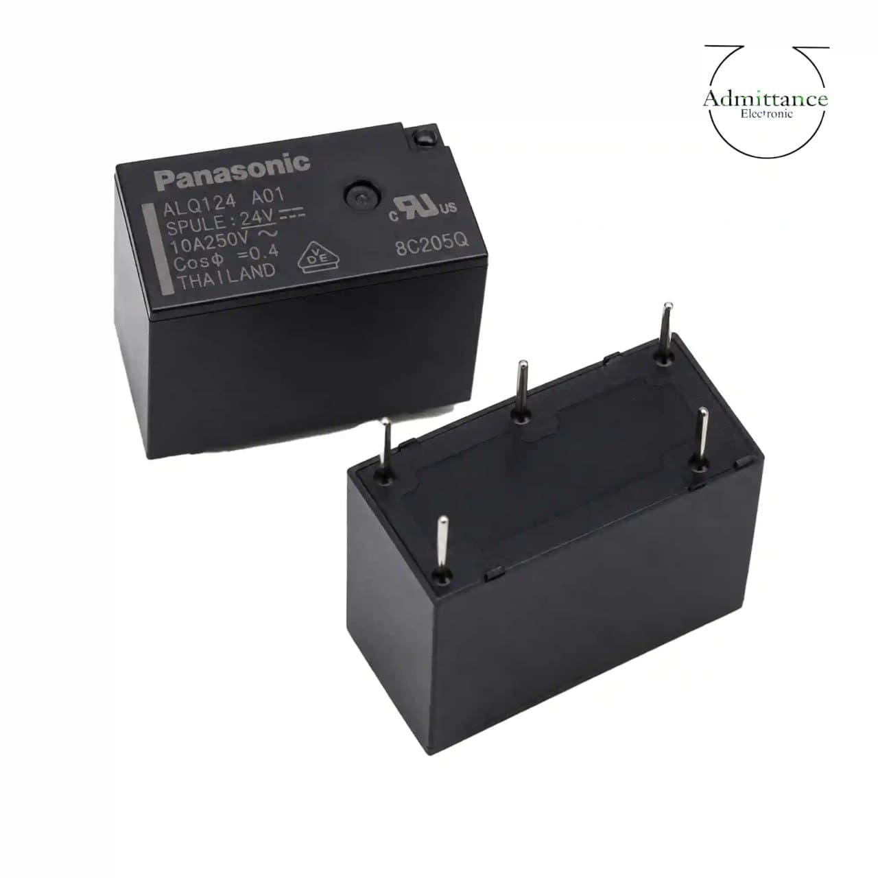 رله پکیجی پاناسونیک 24 ولت 10 آمپر 5 پایه PANASONIC ALQ124