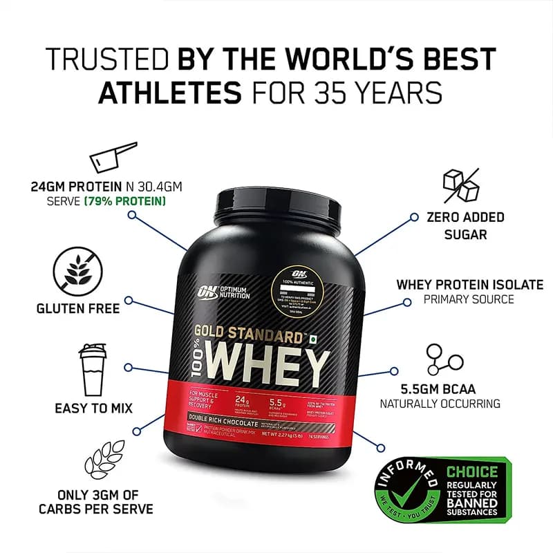پروتئین وی گلد استاندارد اپتیموم نوتریشن | Optimum Nutrition Gold Standard 100% Whey Protein — تصویر ۳