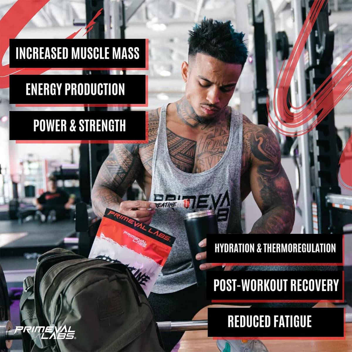کراتین مونوهیدرات پرایموال لبز | primeval labs creatine monohydrate — تصویر ۳