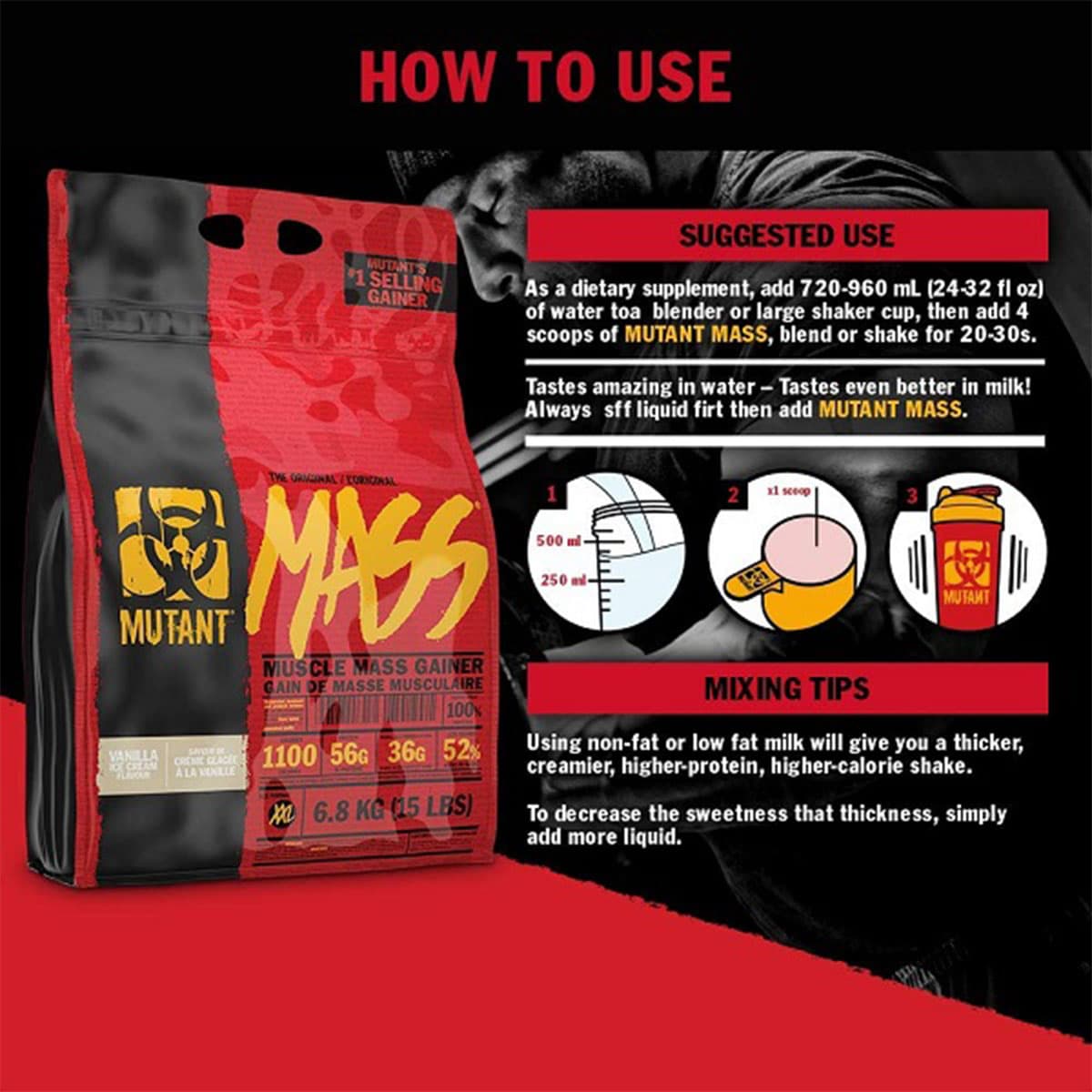 پروتئین گینر مس موتانت | Mutant Mass Gainer Protein — تصویر ۶