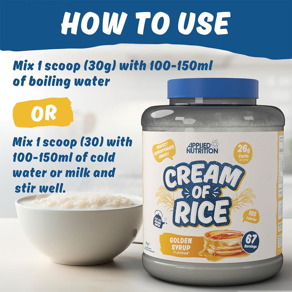 پروتئین صبحانه رایس کرم اپلاید نوتریشن | Applied Nutrition Cream of Rice — تصویر ۸
