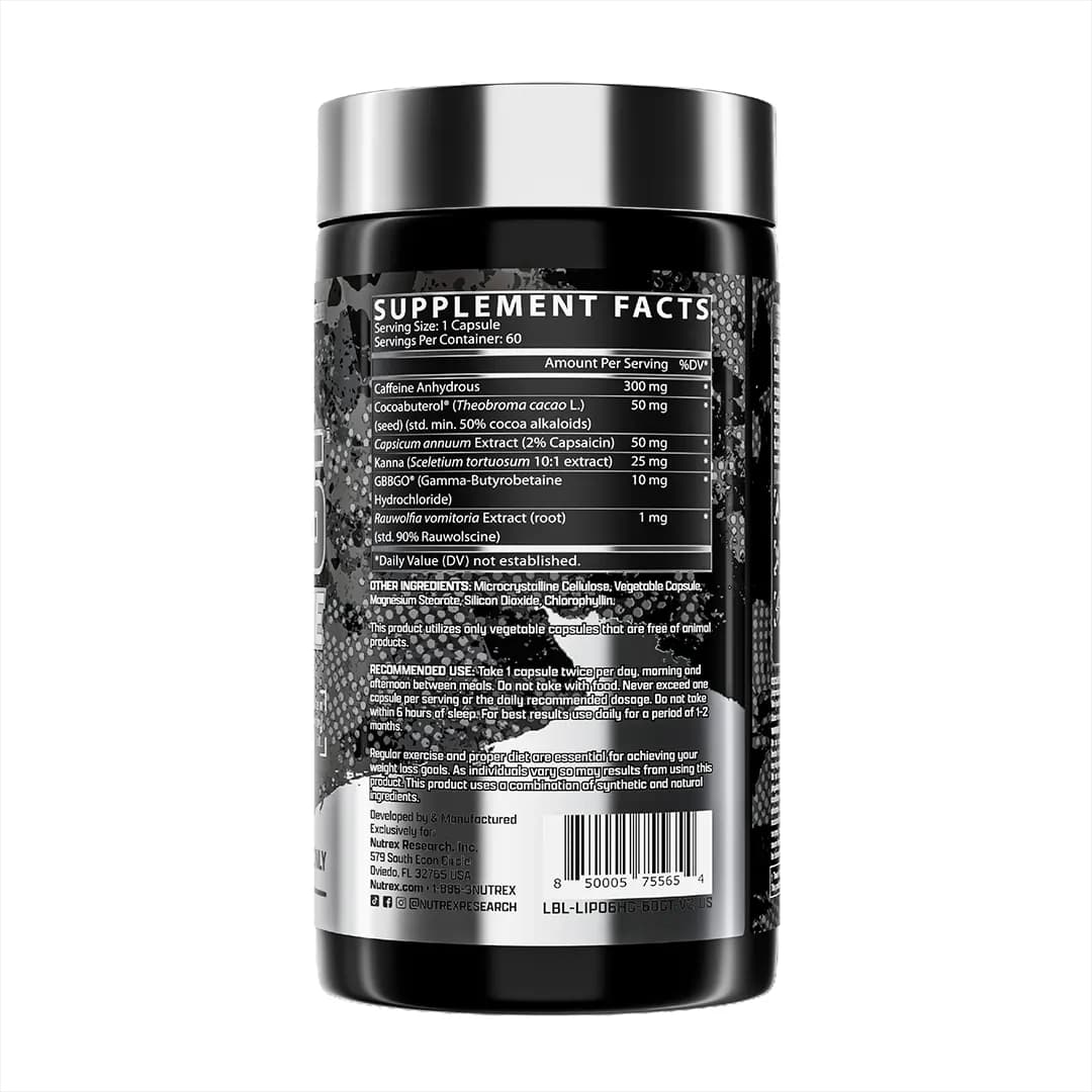 چربی سوز لیپو سیکس هاردکور ناترکس | Nutrex Lipo-6 Hardcore — تصویر ۲