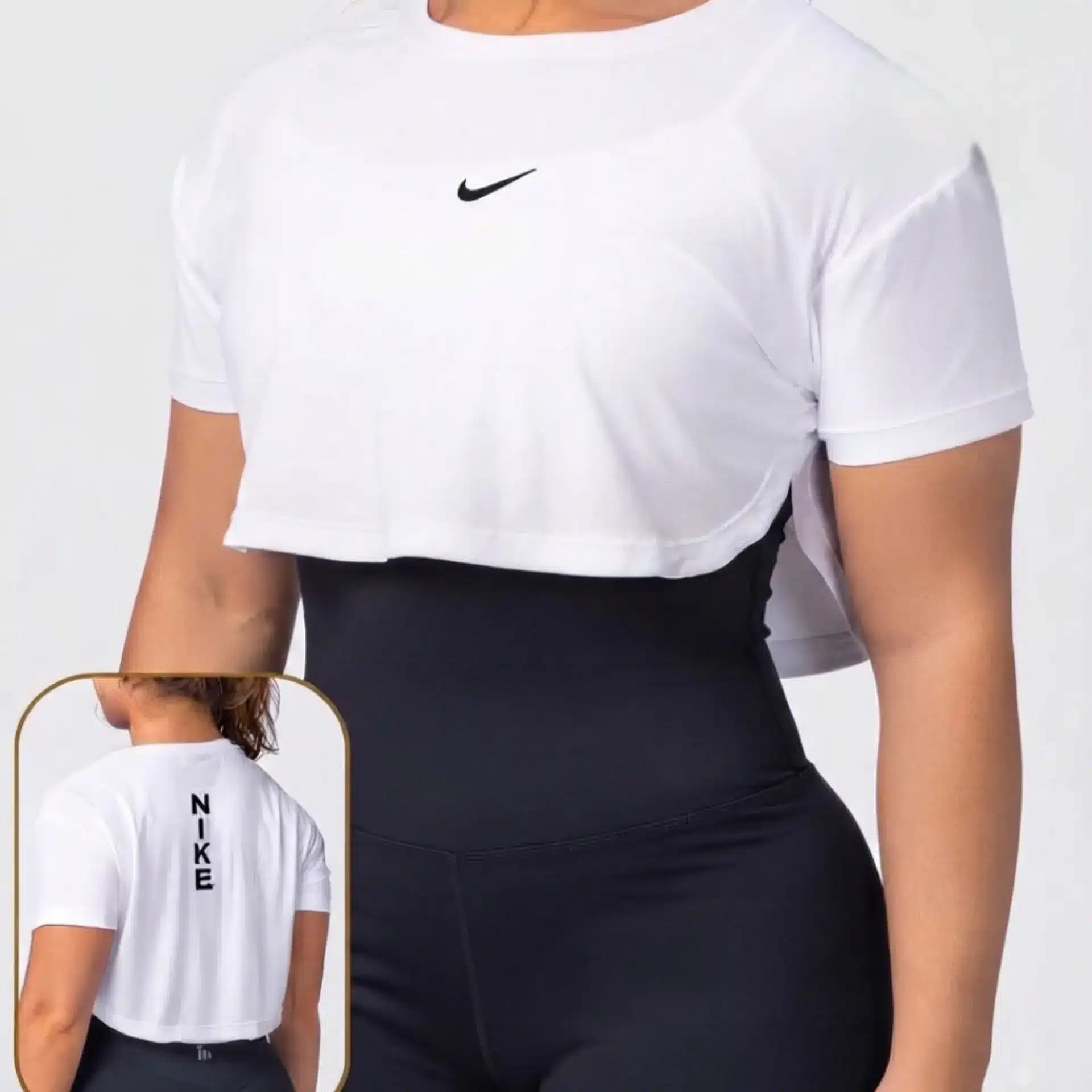 کراپ تک آستین کوتاه ورزشی مدل 1555 NIKE — تصویر ۲