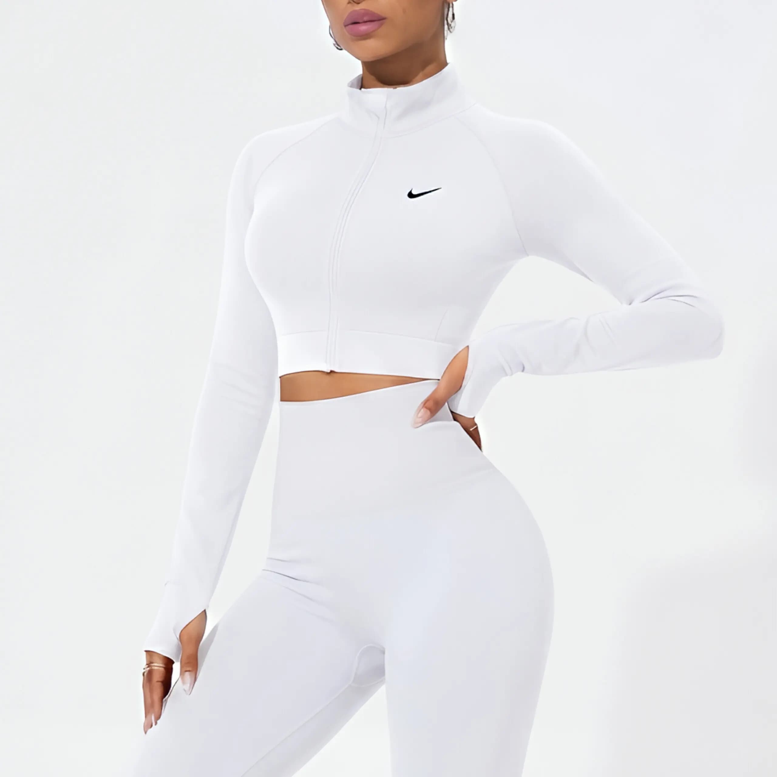 کراپ ورزشی فینگردار مدل 2556 NIKE — تصویر ۲