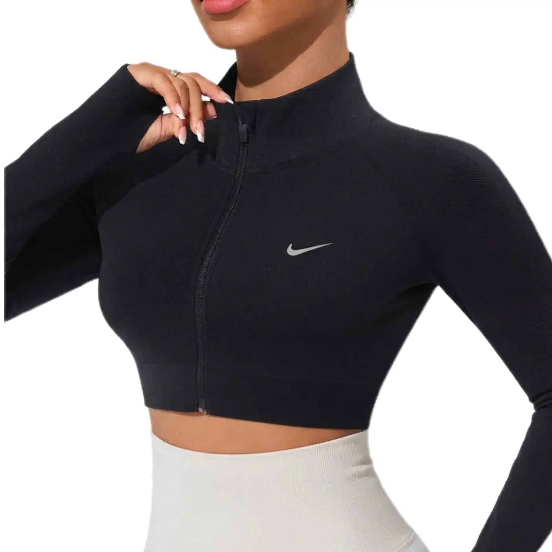 کراپ ورزشی فینگردار مدل 2556 NIKE — تصویر ۳
