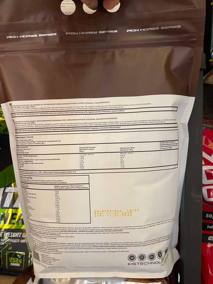 پروتئین وی کیسه ای آی اچ اس 100% پیور Pure Whey IHS طرح جدید — تصویر ۳