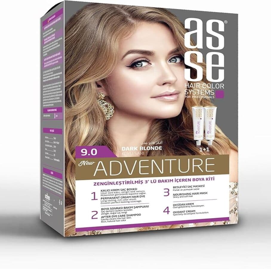رنگ مو شماره 9.0 آس سه (ASSE) رنگ بلوند تیره Dark Blond
