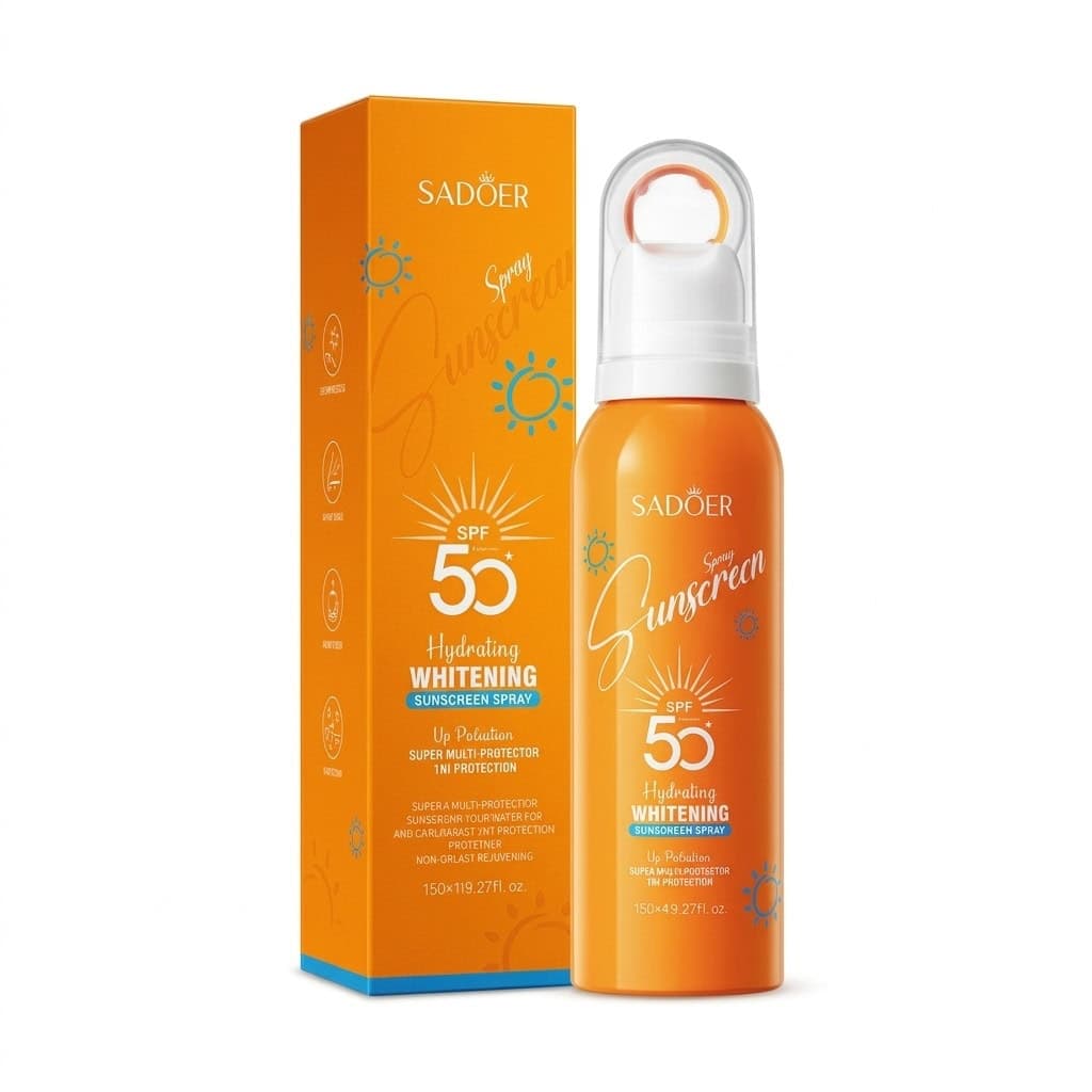 اسپری ضد آفتاب بی رنگ سادور SPF 50 مدل سبک