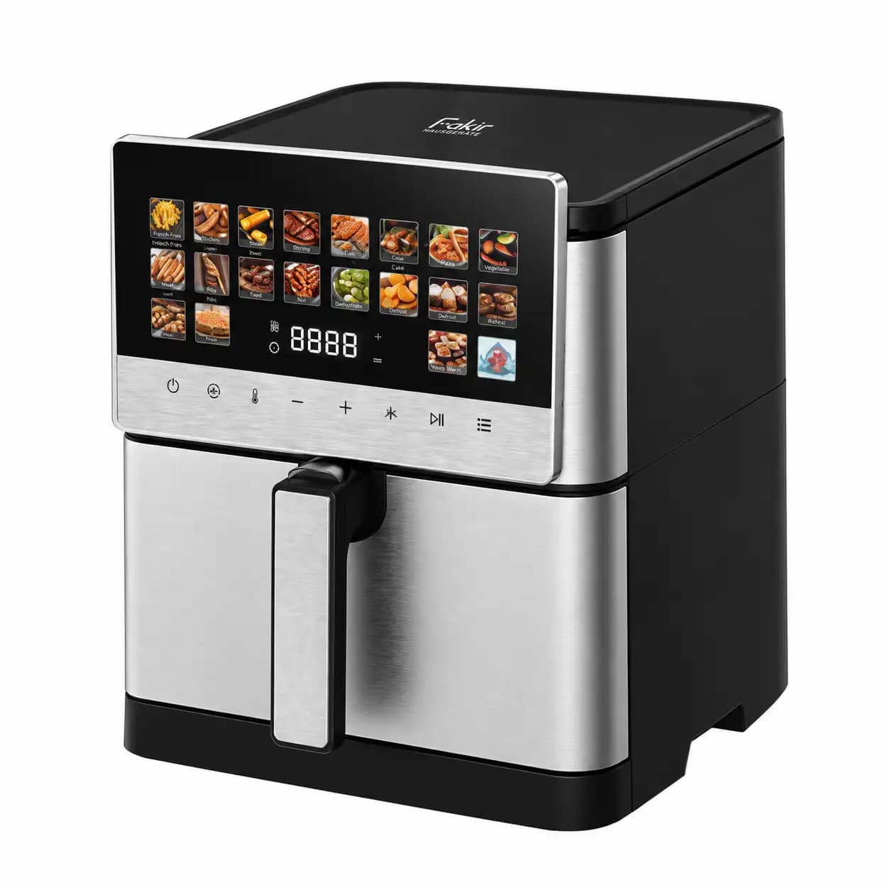 سرخکن بدون روغن دو المنته فکیر مدل FK-1202 ظرفیت 12 لیتر دارای 20 برنامه پخت و سبد جداشونده — تصویر ۲