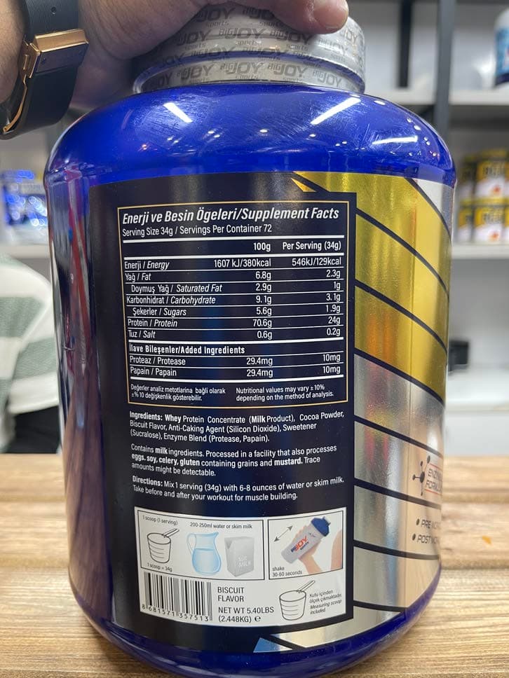 پروتئین بیگ وی کلاسیک بیک جوی لاین اصلی(2.4 کیلوگرم) BigJoy Big Whey Classic Protein — تصویر ۴