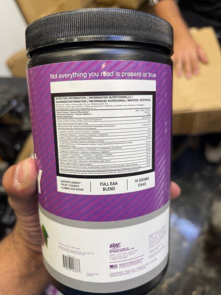 آمینو انرژی اپتیموم نوتریشن ۲۷۰ گرم Optimum Nutrition Amino Energy New — تصویر ۵