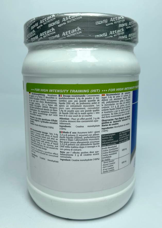 کراتین 100درصد خالص ۵۰۰ گرم بادی اتک Body Attack 100 Pure Creatine — تصویر ۲