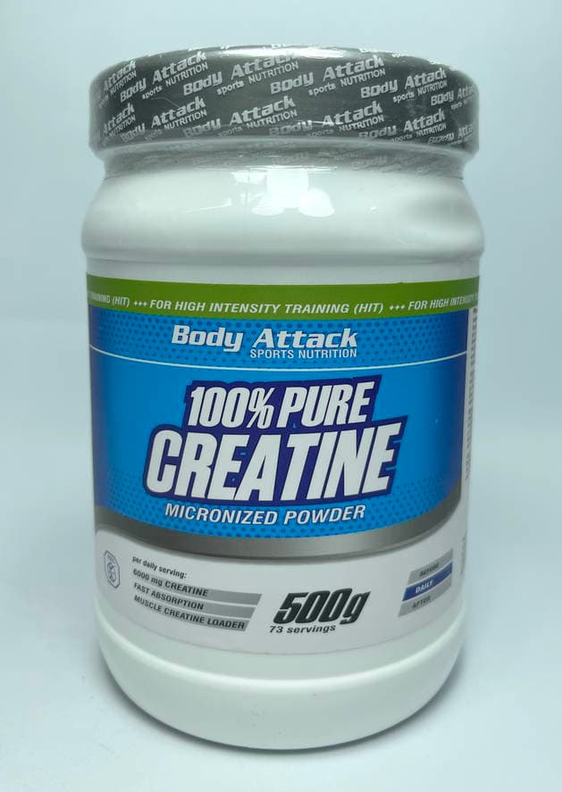 کراتین 100درصد خالص ۵۰۰ گرم بادی اتک Body Attack 100 Pure Creatine
