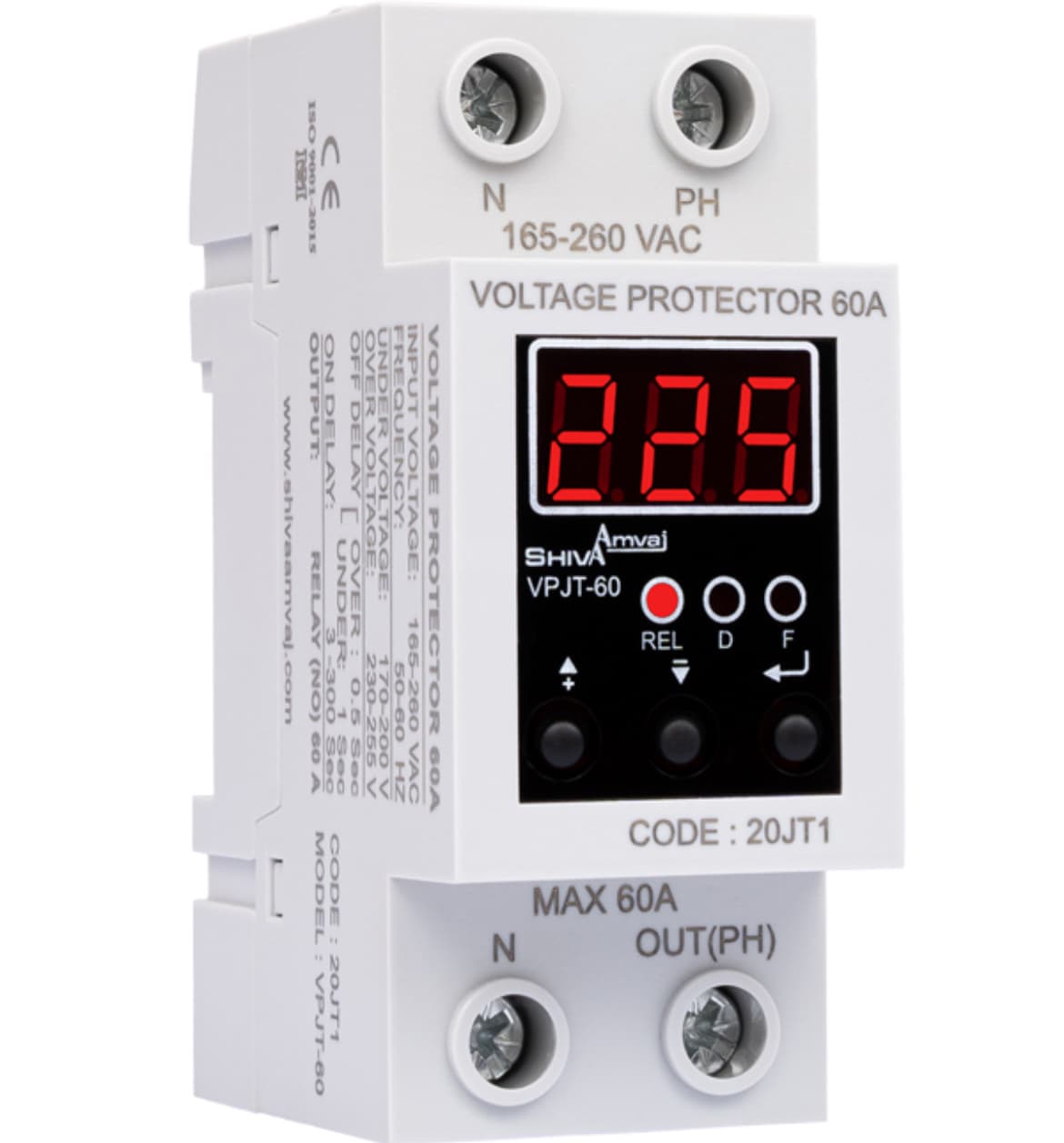 محافظ ولتاژ دیجیتال60A