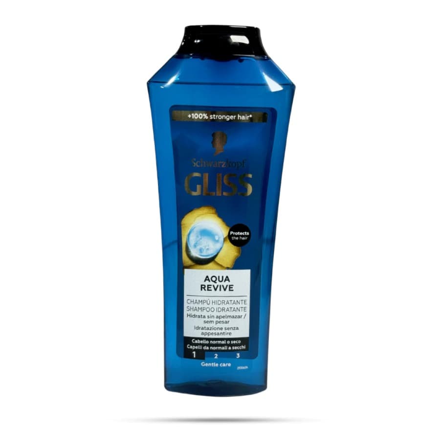 شامپو گلیس اروپایی مدل Aqua Revive مناسب موهای معمولی و خشک 400 میل