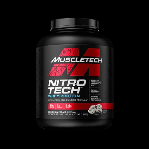 وی پروتئین نیتروتک 1.8 کیلو ماسل اورجینال تاریخ بلند Whey Nitrotech — تصویر ۳
