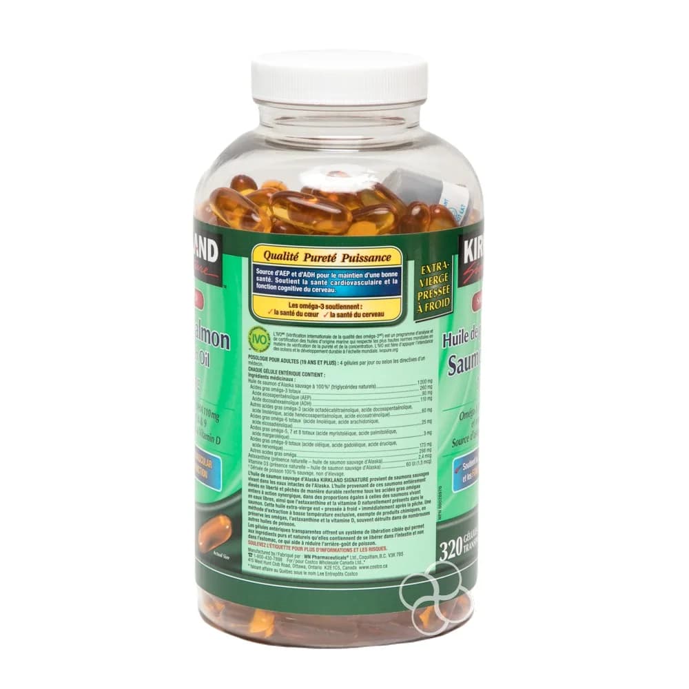 امگا۳ کرکلند فیش اویل ۱۲۰۰ mg (۳۲۰ عددی) Alaskan salmon 1200mg — تصویر ۲