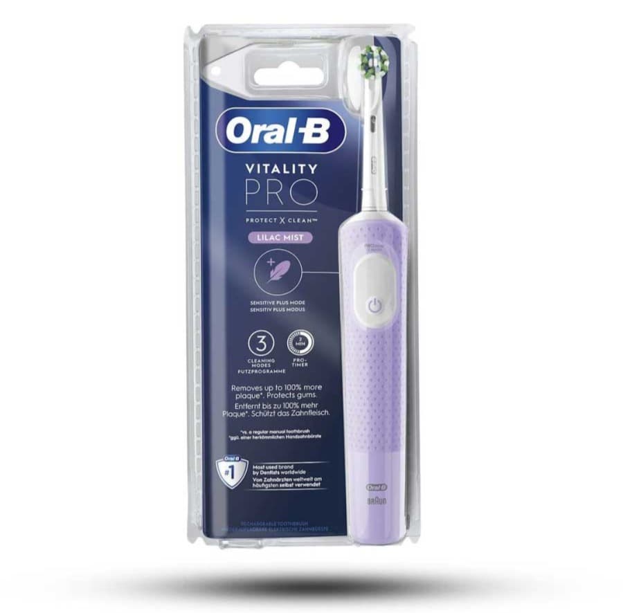 مسواک برقی اورال بی Vitality Pro Protect X Clean رنگ بنفش
