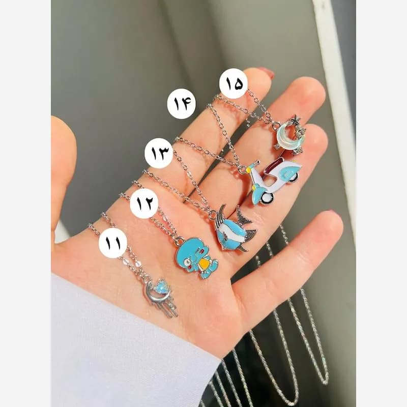 گردنبند دخترانه پینترستی استیل رنگ ثابت — تصویر ۲