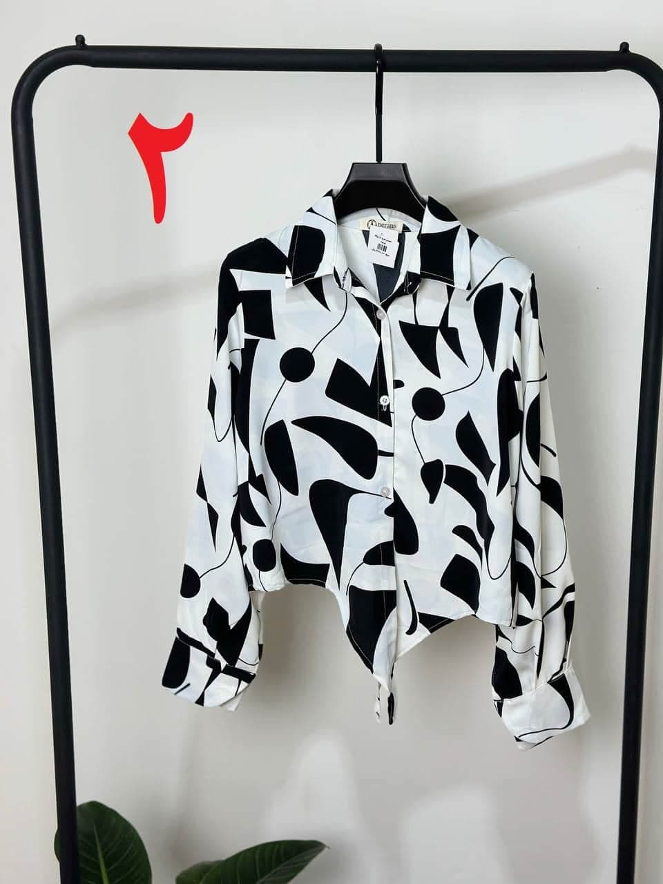 شومیز طرحدار گره‌ای کد ۲۵۸۵ — تصویر ۳