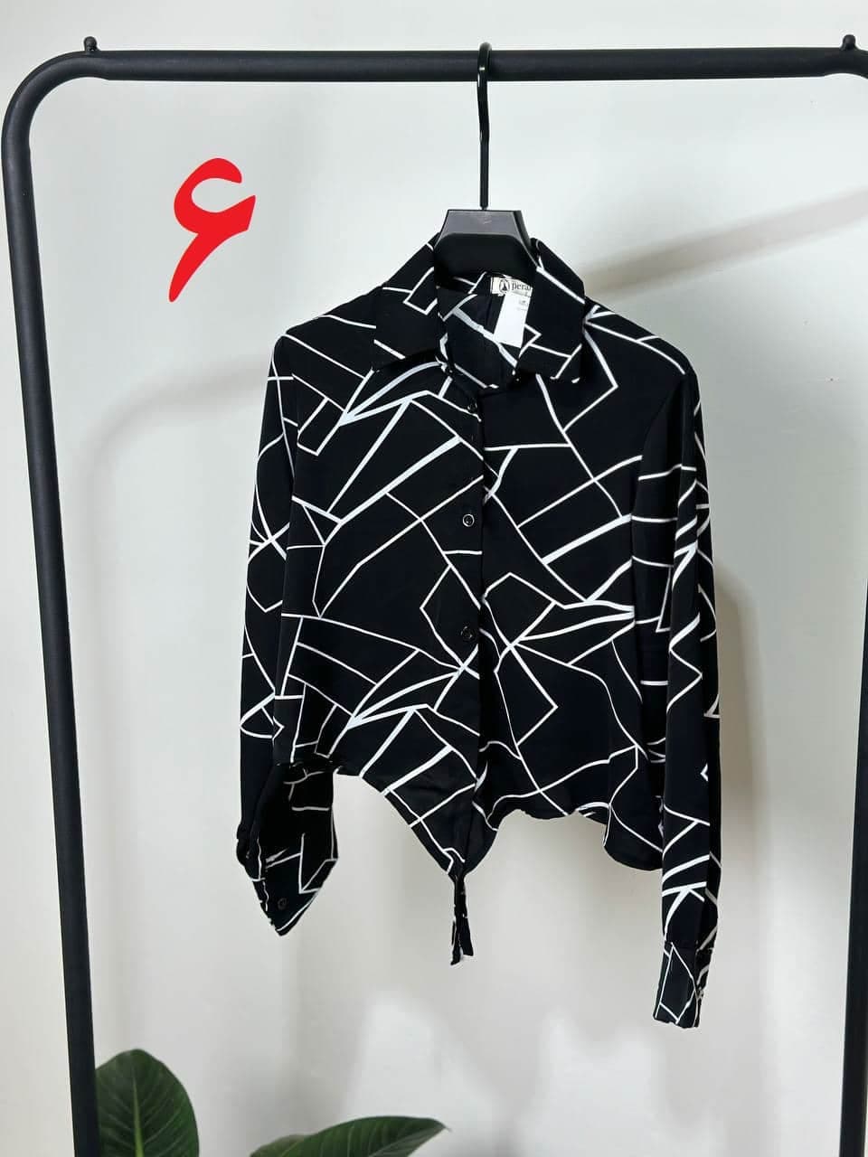 شومیز طرحدار گره‌ای کد ۲۵۸۵ — تصویر ۷