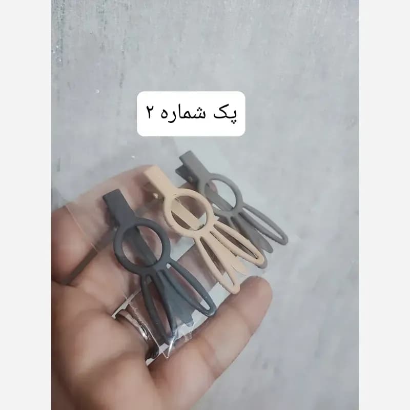 پک سه عددی گیره مو انبری دخترانه وارداتی — تصویر ۸