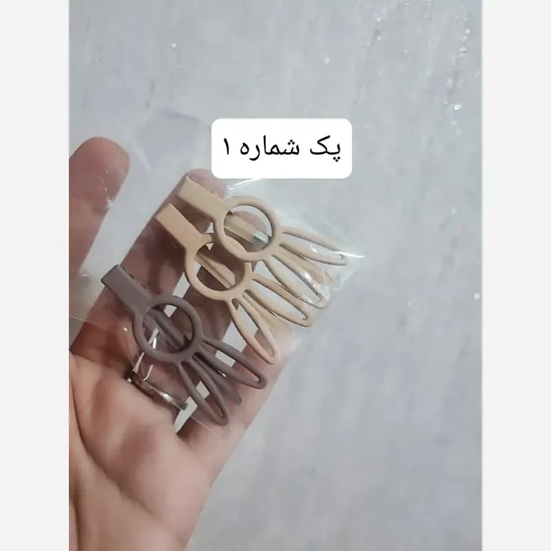 پک سه عددی گیره مو انبری دخترانه وارداتی — تصویر ۷
