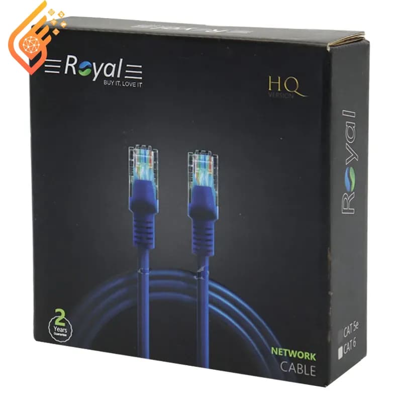 کابل شبکه لن رویال Royal Cat5e 15m پک دار