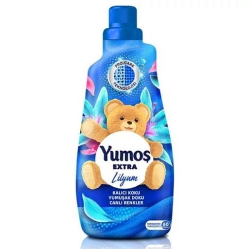 نرم کننده لباس yumos یوموش با رایحه لیلیوم 50 بار شستشو حجم ۱۴۴۰میل