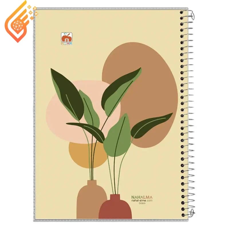 دفتر سیمی 40 برگ طرح کلاسیک نهال آلما کد 7412