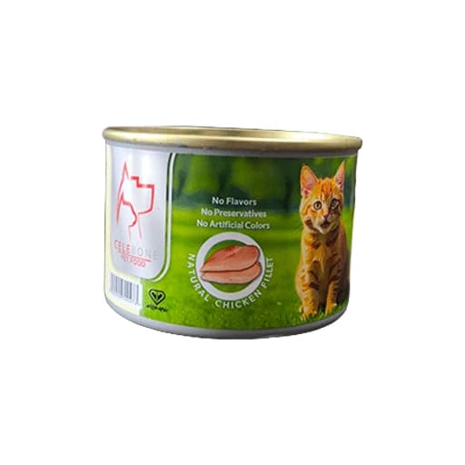 کنسرو گربه نچرال فیله مرغ سلبون (Celebone) – 180 گرم