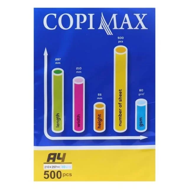 کاغذ A4 کپی مکس شیراز 80 گرمی 500 عددی COPIMAX