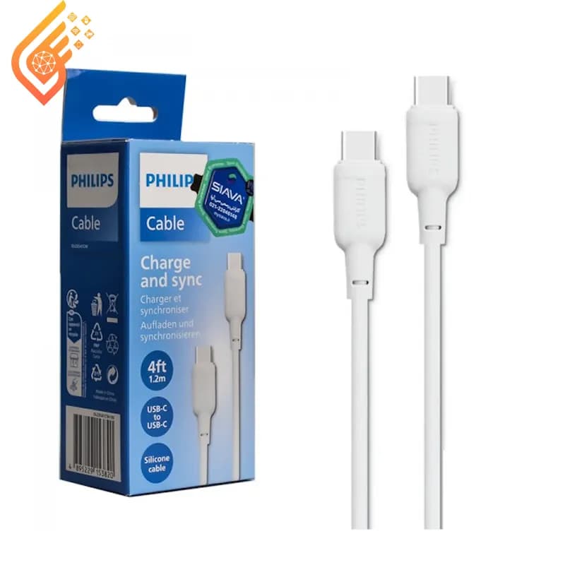 کابل تایپ سی فیلیپس اورجینال مدل PHILIPS DLC6541CB/CP/CW