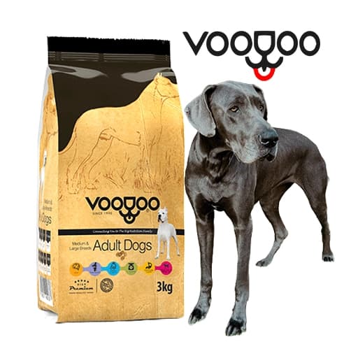غذای خشک سگ بالغ 3 کیلوگرمی وودوو پت (Voodoopet)
