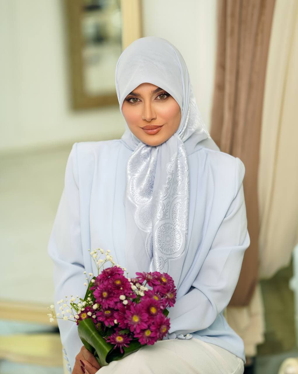 روسری حریر گل برجسته ۰۱۹۲۳