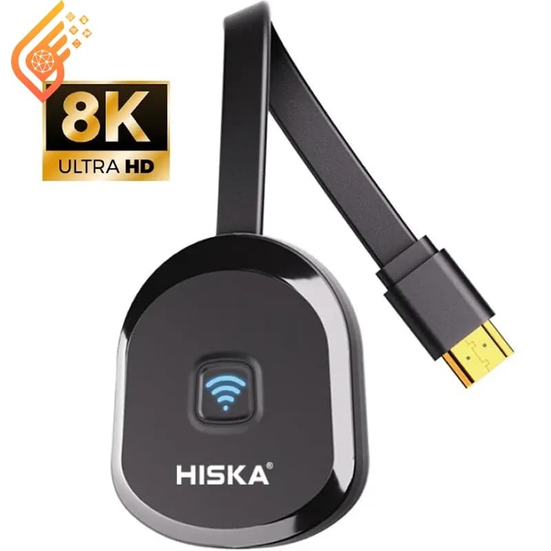 دانگل HDMI انتقال تصویر موبایل هیسکا مدل Hiska HR-30 8K — تصویر ۲